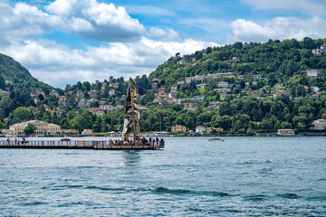 A view of Lake Como from the town of Como