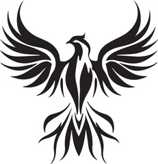Bird black vector illustration