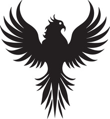 Bird black vector illustration