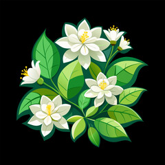 Obraz premium Outline flower set for artistic designs.
