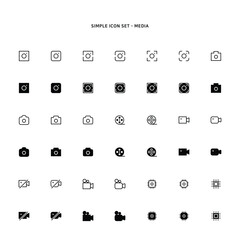 Icon about photo and video
