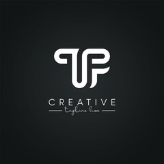 Modern Artistic TF FT Letter Logo. Initial Based Letter Icon Logo.