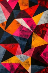 Abstract geometric artwork with vibrant colors