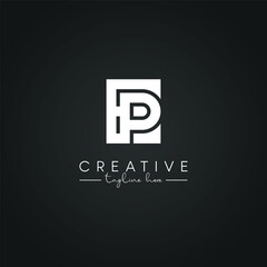 Modern Artistic EP PE Letter Logo. Initial Based Letter Icon Logo.