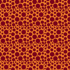 Seamless pattern with polka dot circles vector artistic print for textile paper decor wallpaper background endless creative art	
