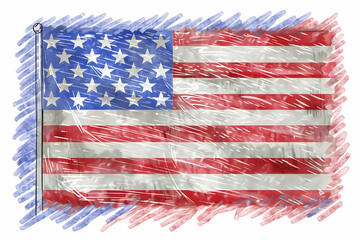 American Flag Illustration