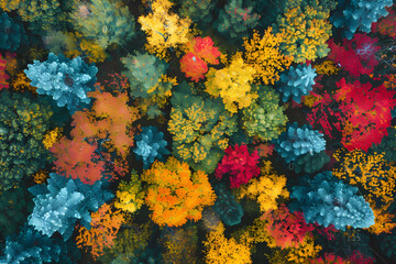 Naklejka premium Colorful Forest Canopy