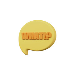 Various 3D icons of message bubbles
