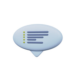 Various 3D icons of message bubbles