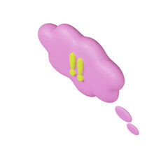 Various 3D cartoon icons of messages