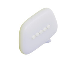 Various 3D cartoon icons of messages