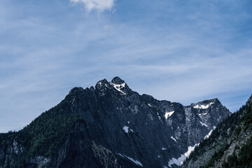 Panoramic view of the mountains in Berchtesgadener Land in Bavaria, Germany.