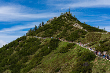 Fototapeta premium Panoramic view of the mountains in Berchtesgadener Land in Bavaria, Germany.