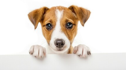 Dog Cat Poster with Blank Copy Space. Blank White Sign with Dogs and Cats Around