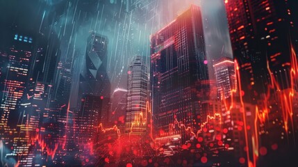 Obraz premium Global financial crisis concept stock market