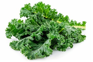 Obraz premium Isolated kale salad on white background