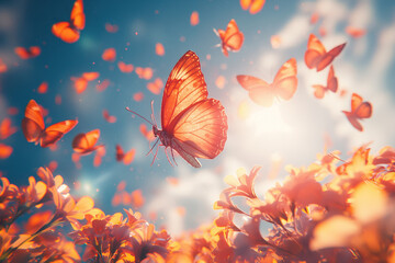 Butterfly in the autumn