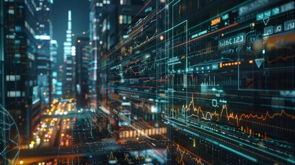 Obraz premium Visual representation of the interconnected nature of finance, business, and global markets in times of crisis