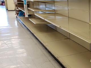 EMTY GROCERY SHELVES