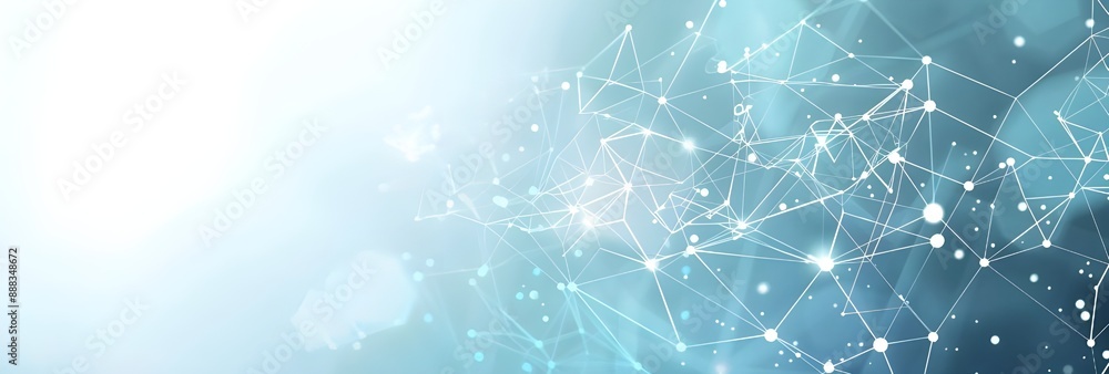 Poster abstract white polygonal background with lines and dots, vector illustration of technology network c