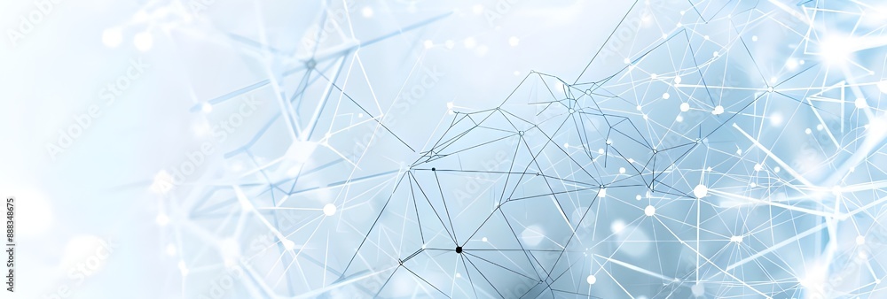 Poster abstract white polygonal background with lines and dots, vector illustration of technology network c