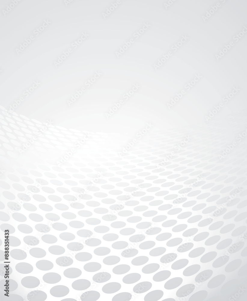 Poster black and white soft grey color tone, abstract wavy dotted lines halftone background banner design. 