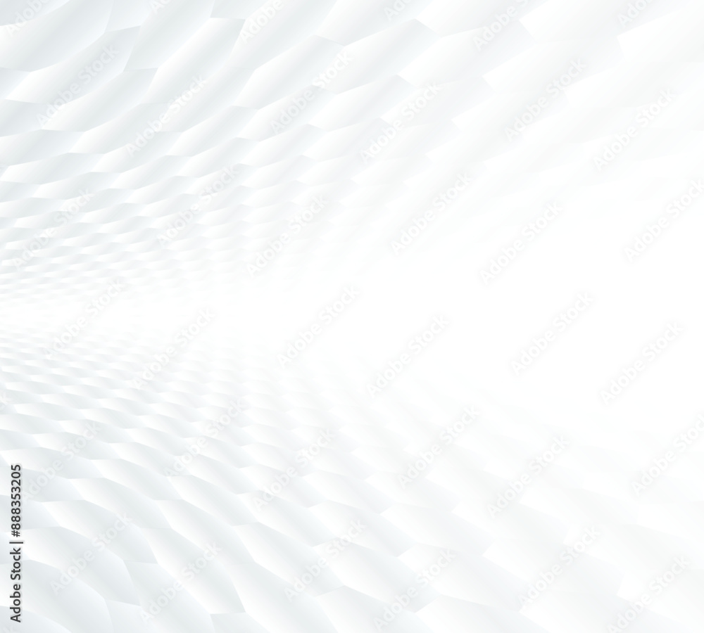 Aufkleber Abstract black and white color tone, soft gradient art and hexagonal shapes perspective background.