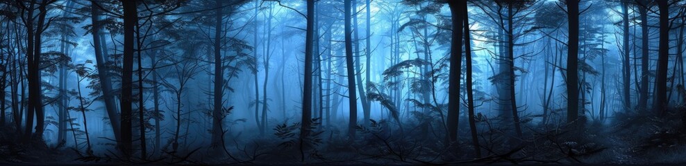 Obraz premium Mystical Blue Forest