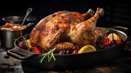 오븐에 구운 맛있는 치킨