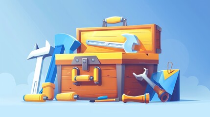 A toolbox filled with a variety of tools, such as a hammer, wrench, and screwdriver, signifying readiness, preparedness, and the ability to handle various tasks and repairs.