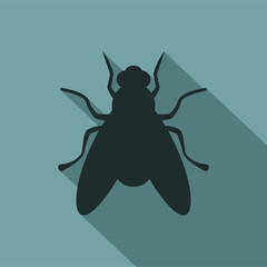 Flat vector Insect fly icon symbol sign from modern animals collection for mobile concept and web apps design,