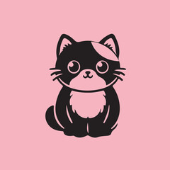 Cute Cat Cartoon Characters Vector Icon Illustration