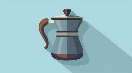 A blue stylish kettle with a wooden handle and sleek design, perfect for adding a modern touch to your kitchen while making tea or boiling water with ease and elegance.