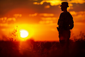 silhouette of a soldier