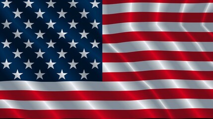 This image features a glossy and smooth American flag with a reflective surface, emphasizing its polished and sleek appearance, representing pride and modern patriotism.