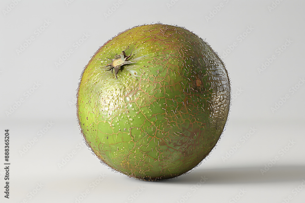 Wall mural Whole Kiwi fruit on a white background