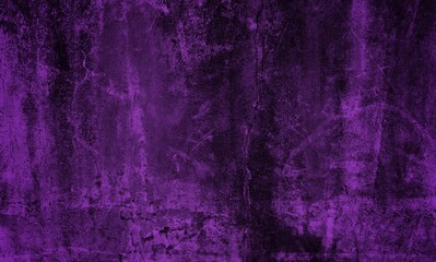 blank dark violet or purple soft grained cement stone tile texture background with dark gradient corner. abstract vignette violet or purple plaster wall background.