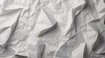 Obraz premium Abstract crumpled white paper texture background, ideal for design