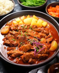 Korean Dakdoritang (Spicy Chicken Ste)