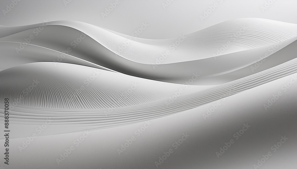 Wall mural abstract white background with soft lines and curves creating an elegant and minimalist design