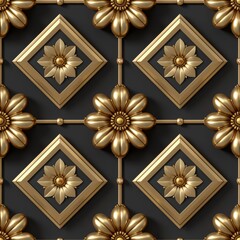 Sophisticated gold and black pattern design for a stylish and elegant appearance