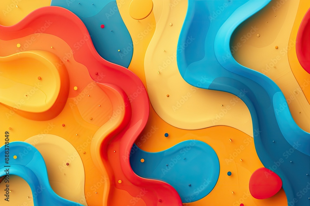 Leinwandbilder a colorful abstract background with a lot of shapes, whimsical abstract background with playful shap
