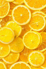 Obraz premium A close up of many slices of orange.