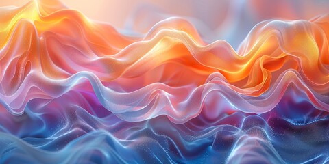 Obraz premium Echoes of laughter and music solidify into playful, translucent shapes