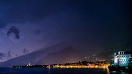 A strong thunderstorm over Lake Como