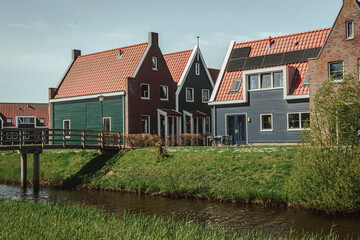 Typical Belgium houses in Volendam