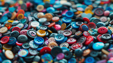 illustration with a lot of colored buttons as background