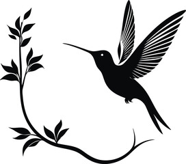 Adobe Illustrator Artwork Hummingbird silhouette
