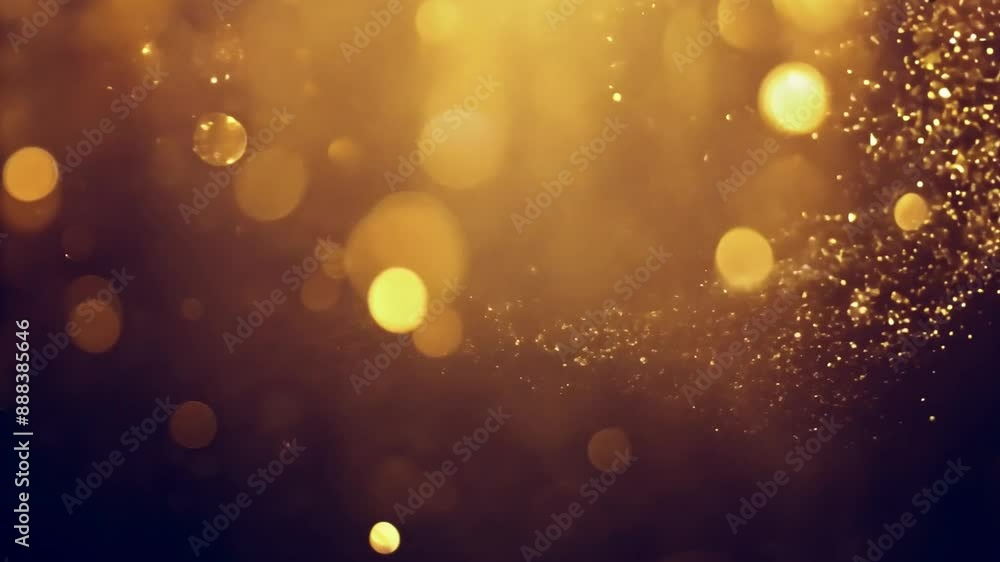 Fototapete golden bokeh lights and dust particles float in the air, creating a magical and festive atmosphere.