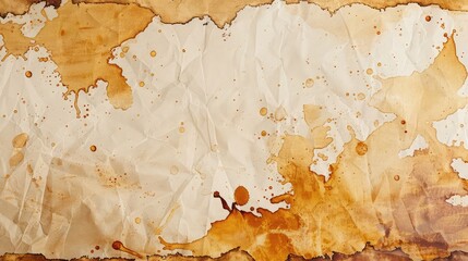  Vintage Paper Background with Coffee Stains and Copy Space for Text or Design Elements